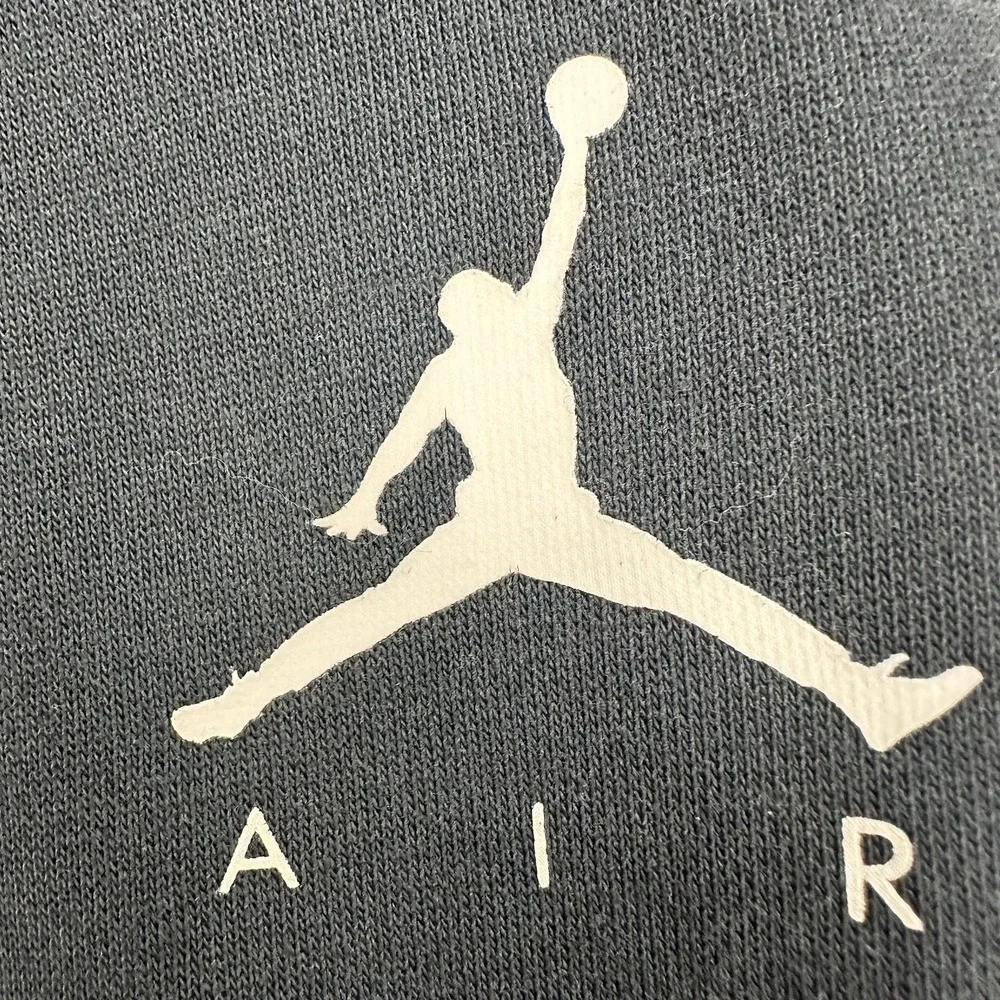 Jordan Air HBR Taped Basketball Pants Fleece Jogger Mens Medium Black AR2250
